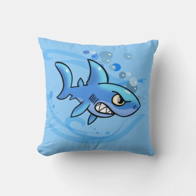 Cartoon Shark Cushion (Front)