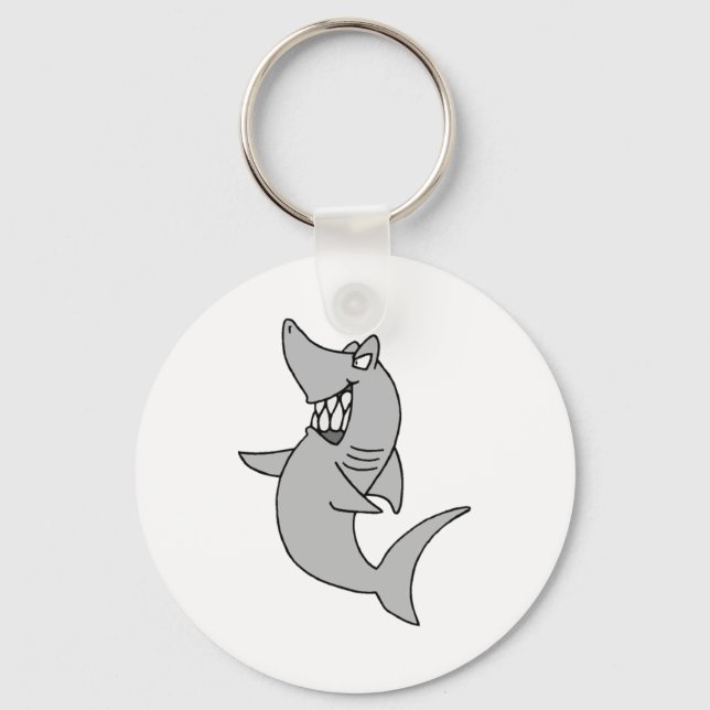 Cartoon Shark Key Ring (Front)