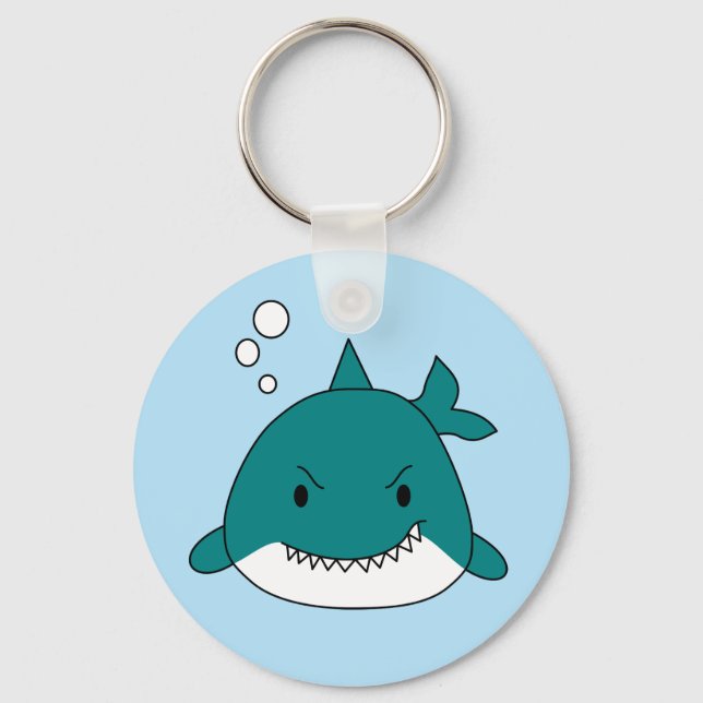 Cartoon Shark Key Ring (Front)
