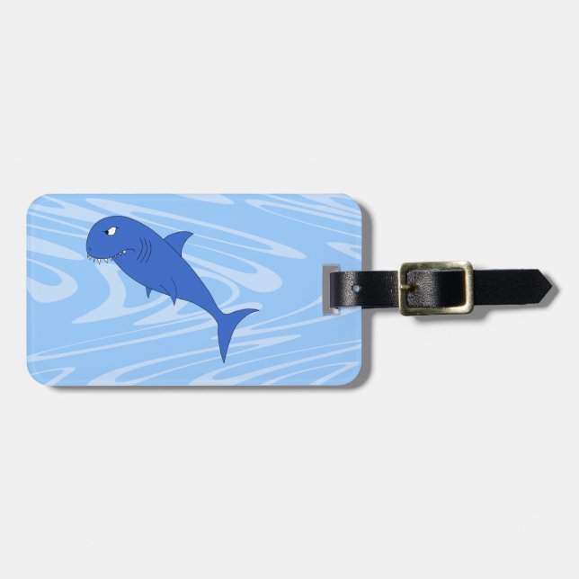 Cartoon Shark. Luggage Tag (Front Horizontal)