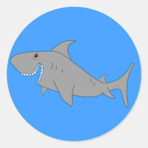 Cartoon Shark Sticker