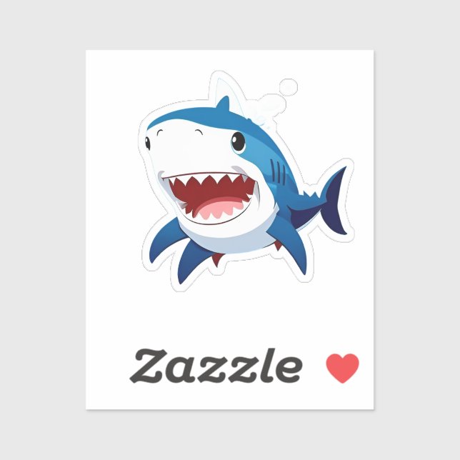 Cartoon Shark Swimming Underwater (Sheet)