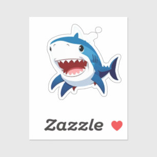 Cartoon Shark Underwater Ocean Swimming For Kids