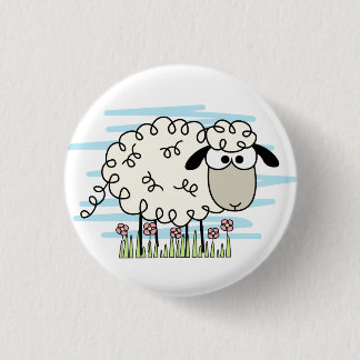 Cartoon Sheep  3 Cm Round Badge