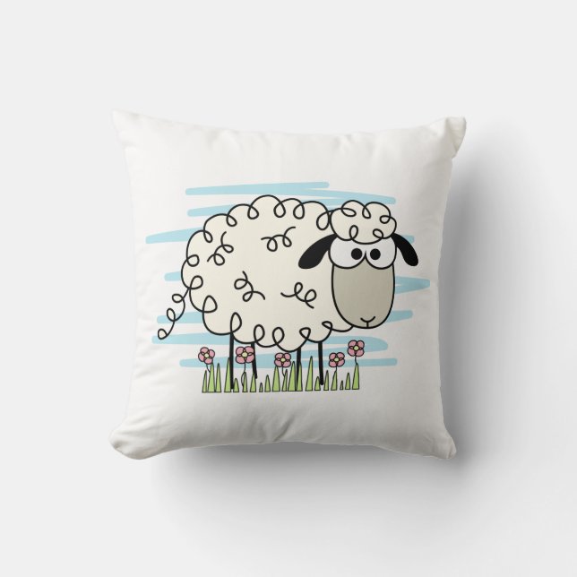 Cartoon Sheep  Cushion (Front)