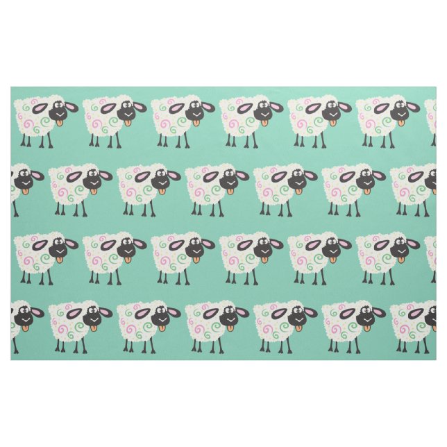cartoon sheep fabric (Fat Quarter)