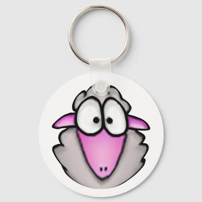 Cartoon Sheep Keychain (Front)