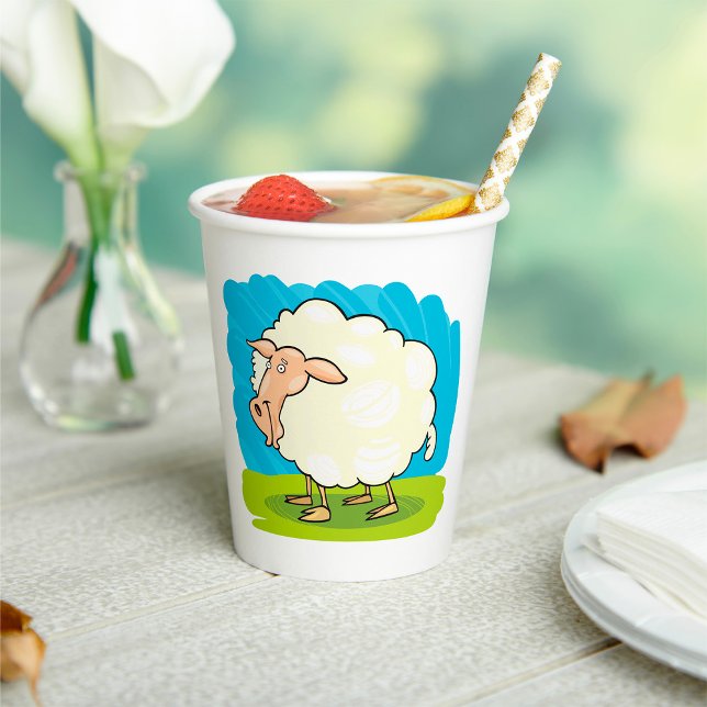 Cartoon Sheep Paper Cups (Creator Uploaded)