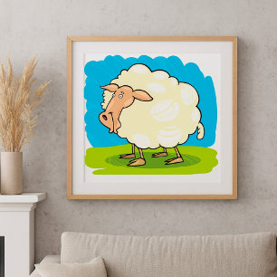 Cartoon Sheep Poster