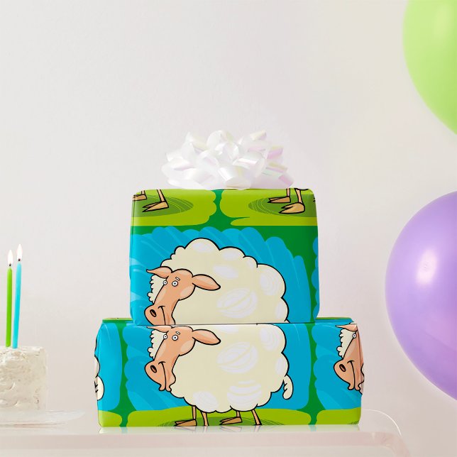 Cartoon Sheep Wrapping Paper (Creator Uploaded)