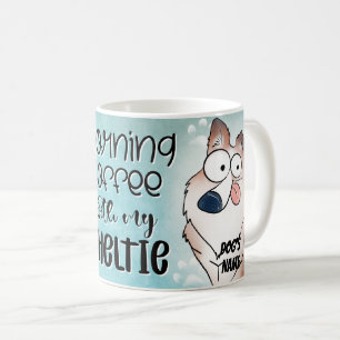 Cartoon Sheltie Dog Pet Coffee Mug, Cup