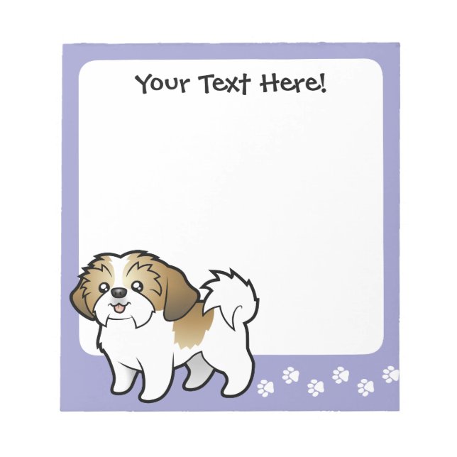 Cartoon Shih Tzu (puppy cut) Notepad (Front)