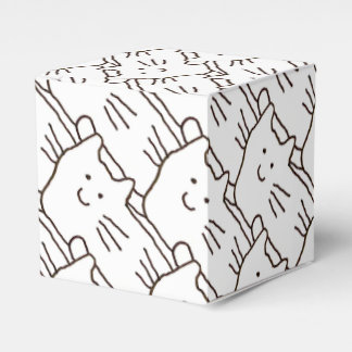 Cartoon Simple Cats Line Drawing Favour Box