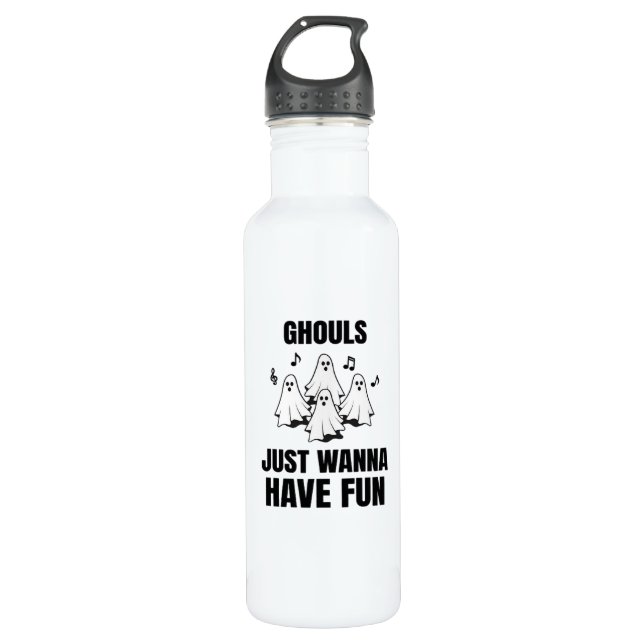 Cartoon Singing - "Ghouls Just Wanna Have Fun" 710 Ml Water Bottle (Front)