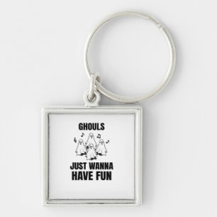 Cartoon Singing - "Ghouls Just Wanna Have Fun" Key Ring