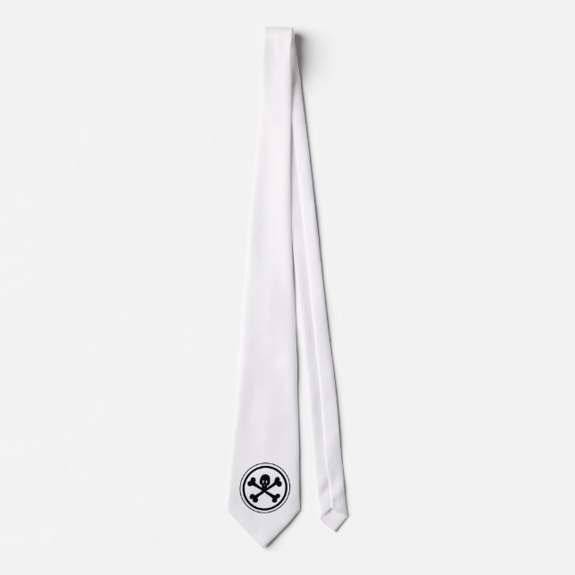 Cartoon Skull & Crossbones Logo Tie (Front)
