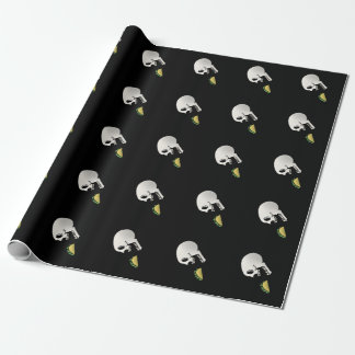 Cartoon Skull Eating Taco - DibsOnTacos Wrapping Paper