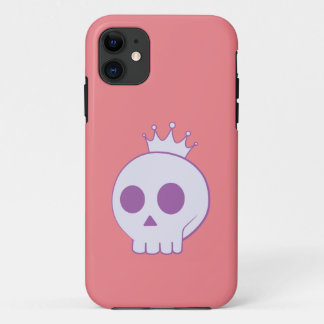 cartoon skull with crown design iPhone 11 case