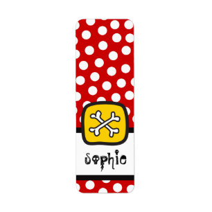 Cartoon Skulls & Bones Kids Party Custom Labels