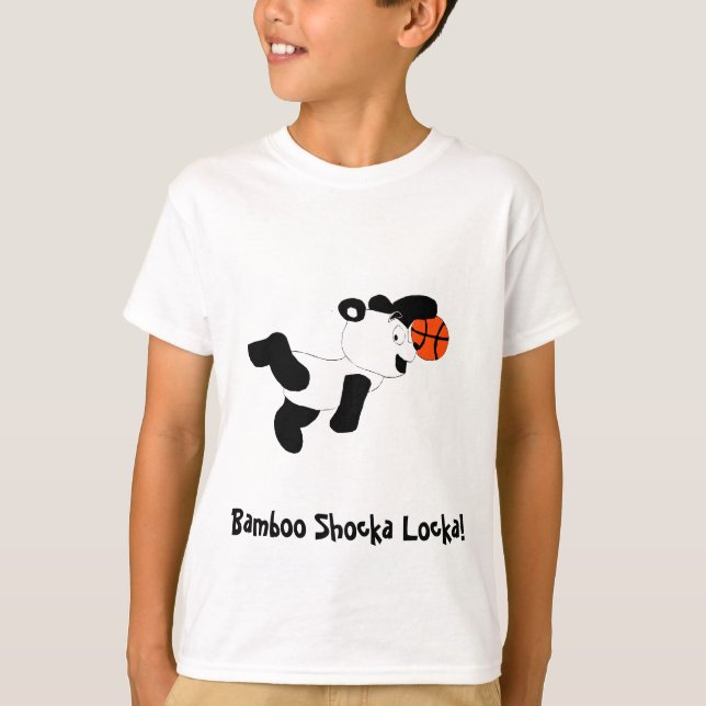 Cartoon Slam Dunking Panda T-Shirt (Front)