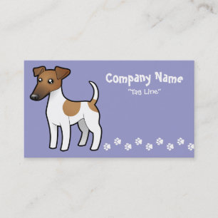 Cartoon Smooth Fox Terrier Business Card