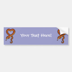 Cartoon Snake Bumper Sticker