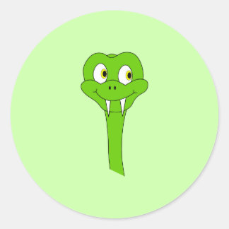 Cartoon Snake Classic Round Sticker