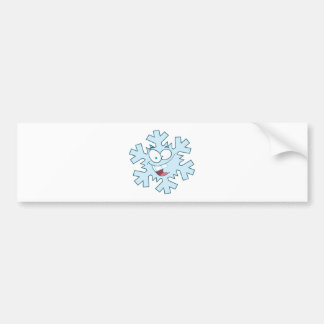 Cartoon Snowflake Bumper Sticker