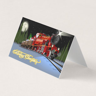 Cartoon Snta Express Postcard