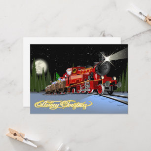 Cartoon Snta Express Postcard