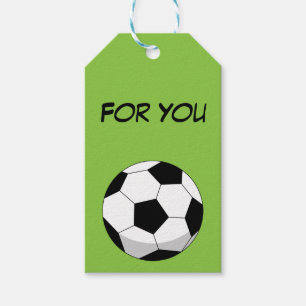 Cartoon Soccer Ball Add Your Text Gift Tags