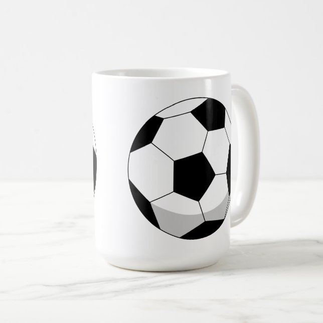 Cartoon Soccer Ball Coffee Mug (Front Right)