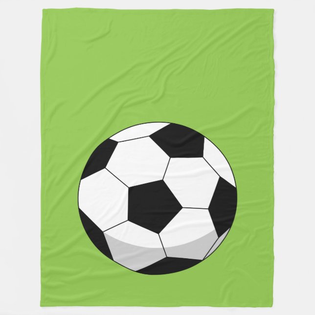 Cartoon Soccer Ball Fleece Blanket (Front)