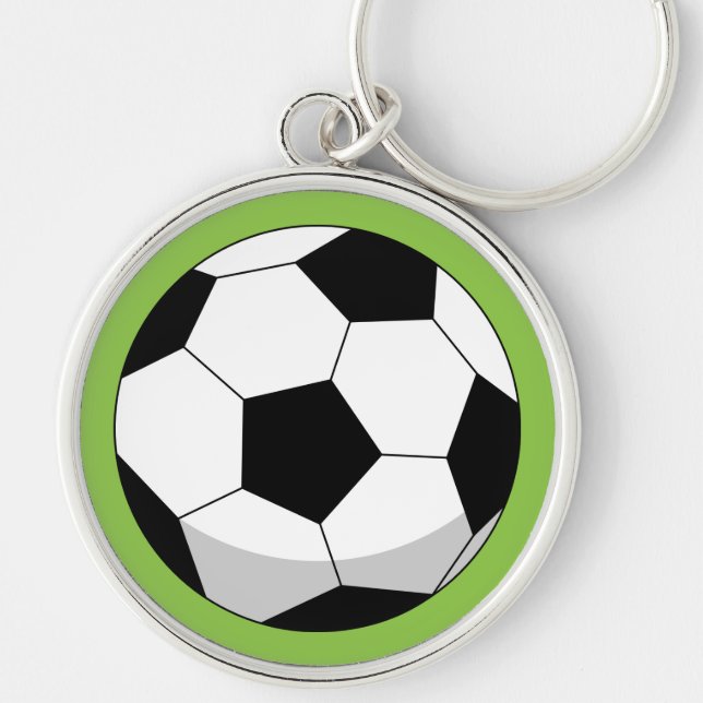 Cartoon Soccer Ball Key Ring (Front)