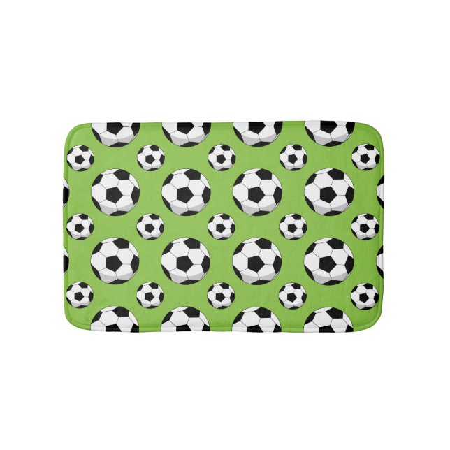 Cartoon Soccer Ball Pattern Bath Mat (Front)