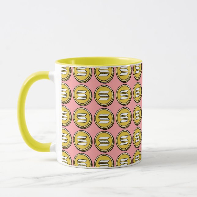 CARTOON solana crypto trader coffee Mug (Left)