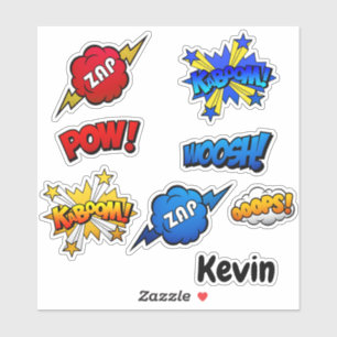 Cartoon Sound and Action Bubble Set