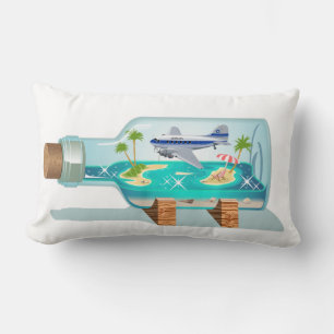 Cartoon Souvenir Bottle Lumbar Cushion