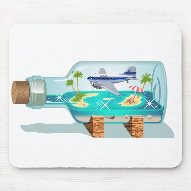 Cartoon Souvenir Bottle Mouse Pad (Front)