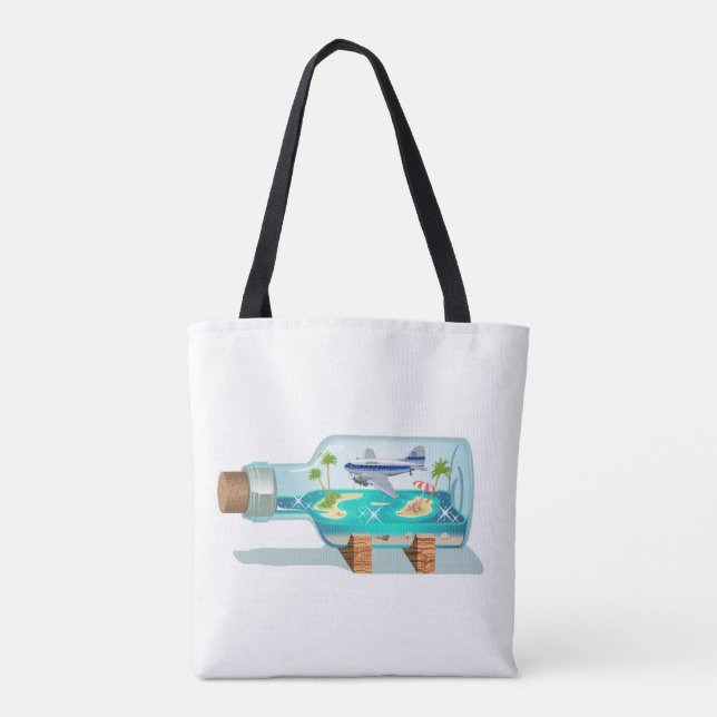 Cartoon Souvenir Bottle Tote Bag (Back)