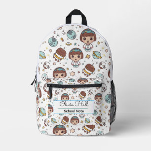 Cartoon Space Back to School Supplies Teachers  Printed Backpack