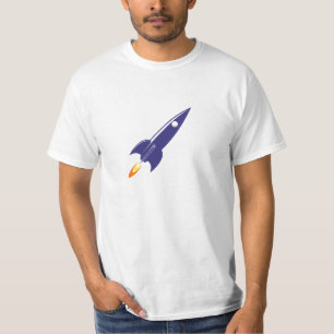 Cartoon Space Rocket T-Shirt