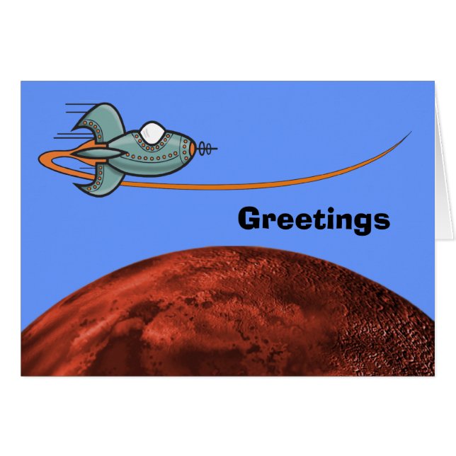 Cartoon Space Ship Alien Planet (Front Horizontal)