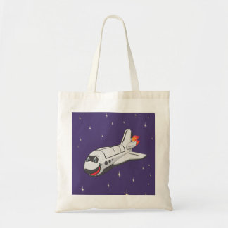Cartoon Space Shuttle Tote Bag