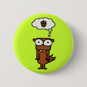 Cartoon Squirrel 6 Cm Round Badge
