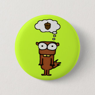 Cartoon Squirrel 6 Cm Round Badge