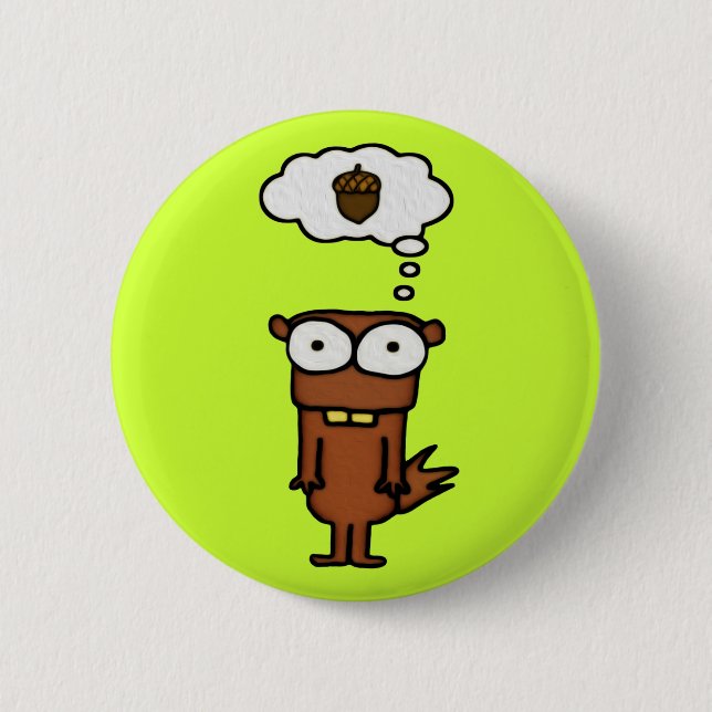 Cartoon Squirrel 6 Cm Round Badge (Front)