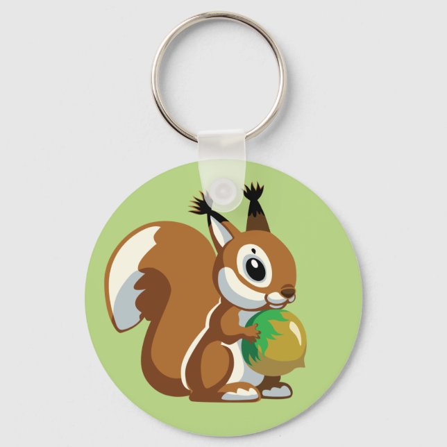 cartoon squirrel key ring (Front)