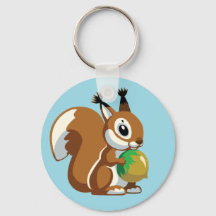 cartoon squirrel key ring