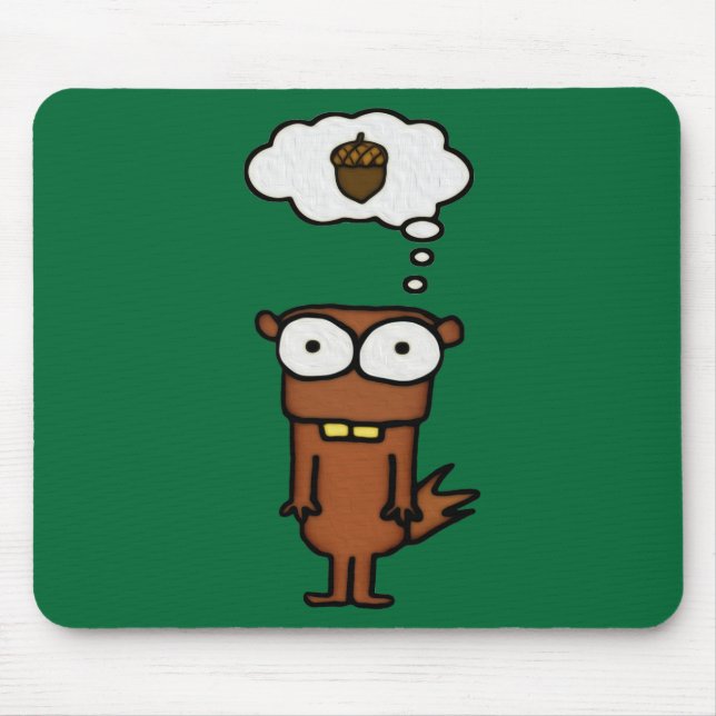 Cartoon Squirrel Mouse Pad (Front)